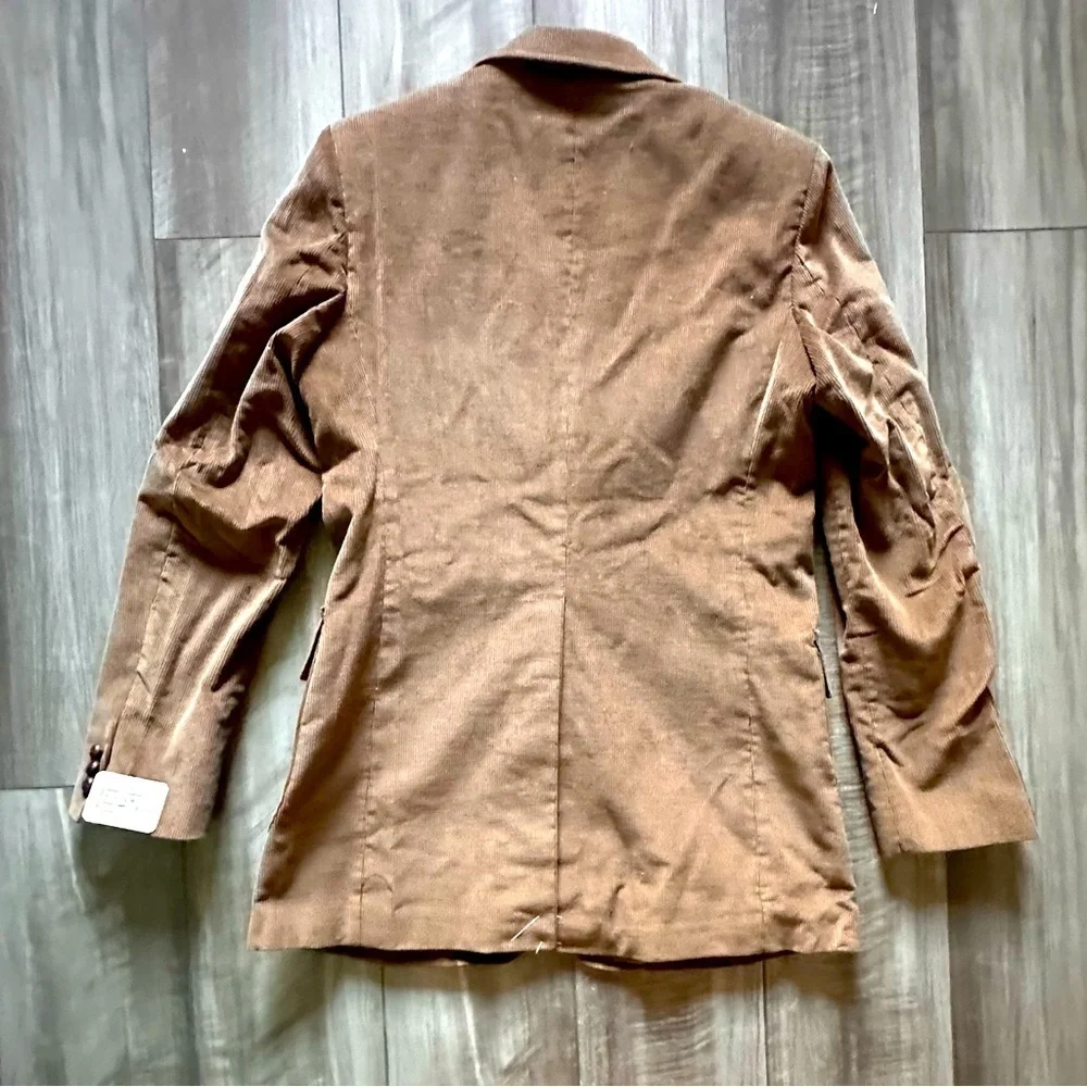 Vintage Montgomery Ward Men’s Corduroy Blazer Brown Size 38L Made in Hong Kong